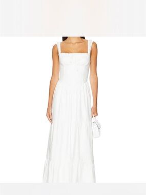 micah corset dress in ivory more to come MORE TO COME Micah Corset Dress in White